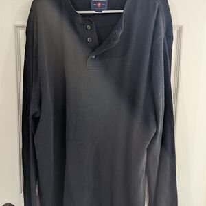 Men's Black Henley Shirt